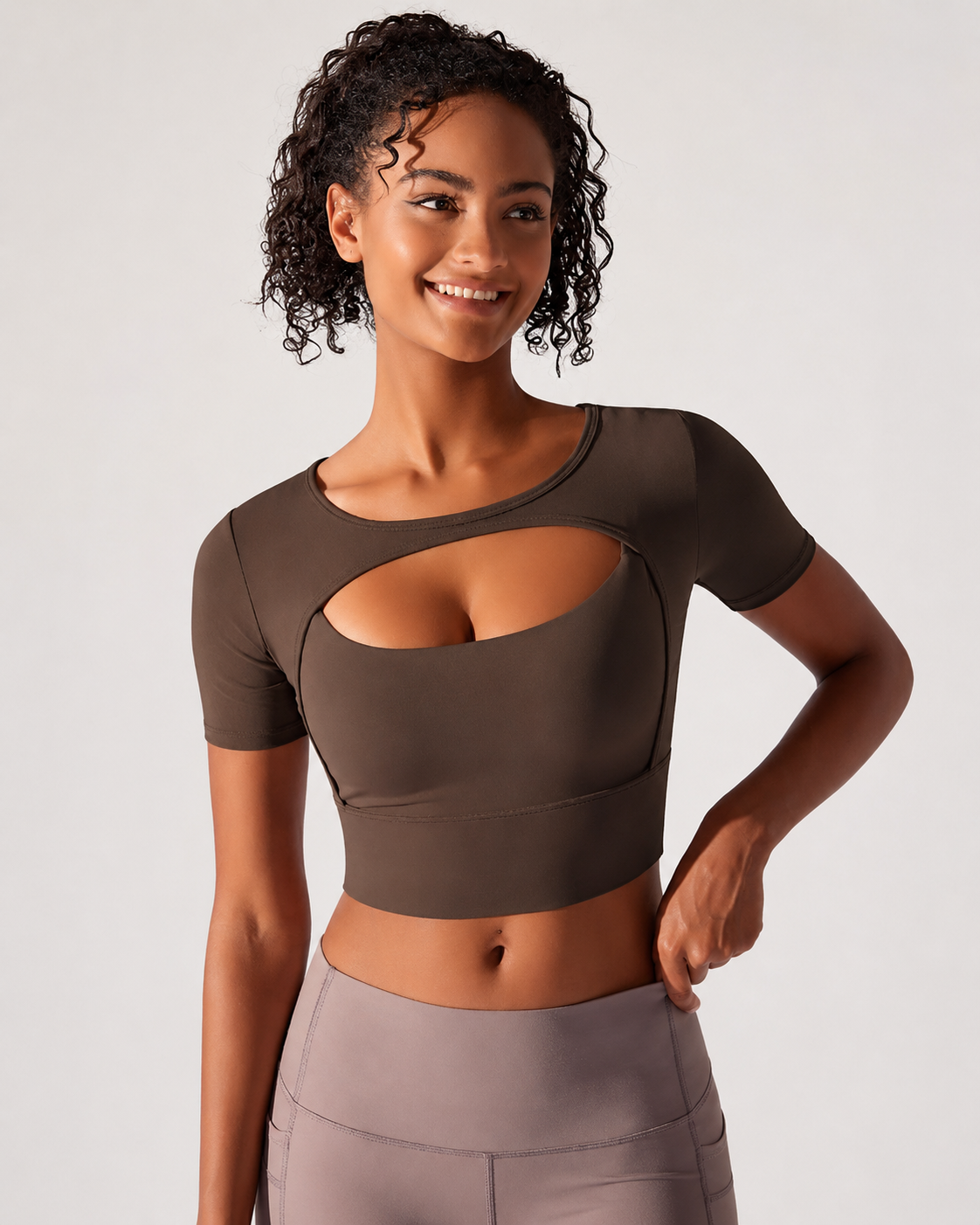 Damen Fitness Top im Layer-Look