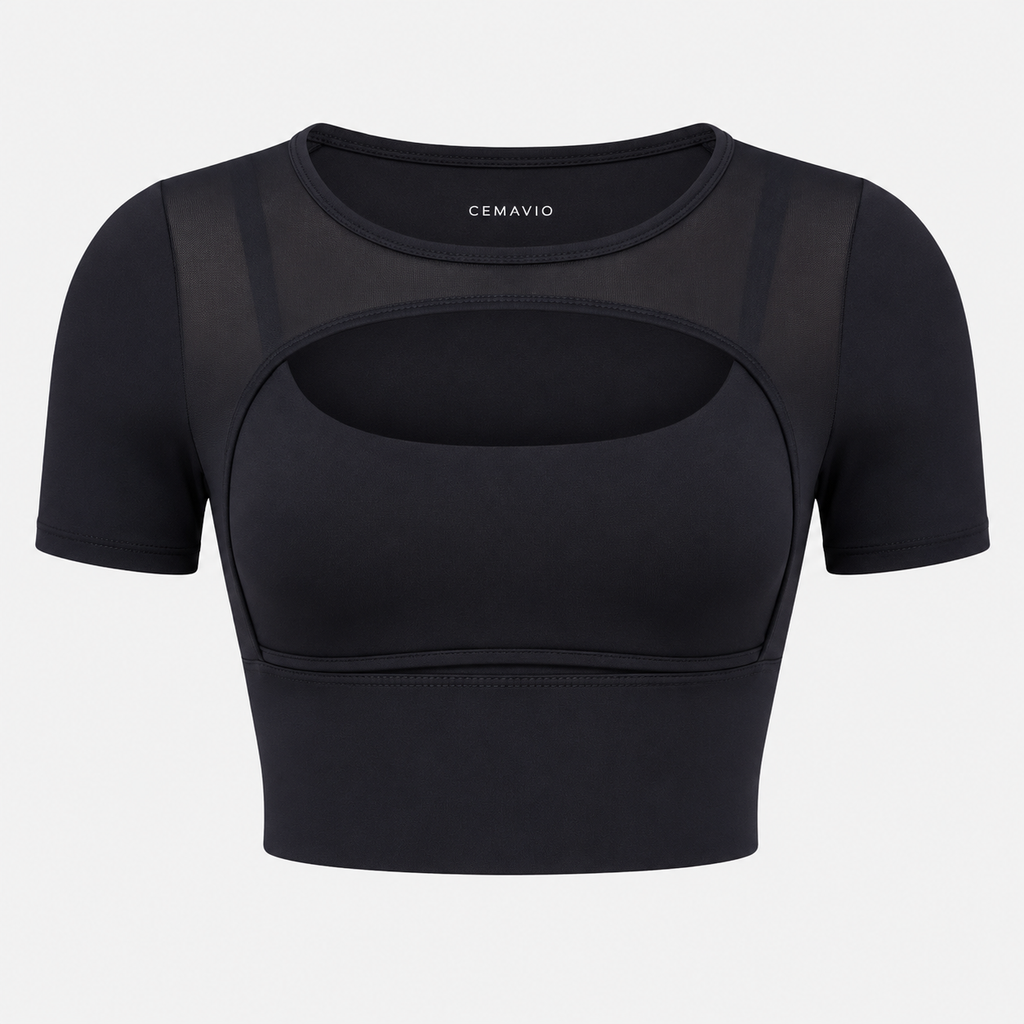 Damen Fitness Top im Layer-Look