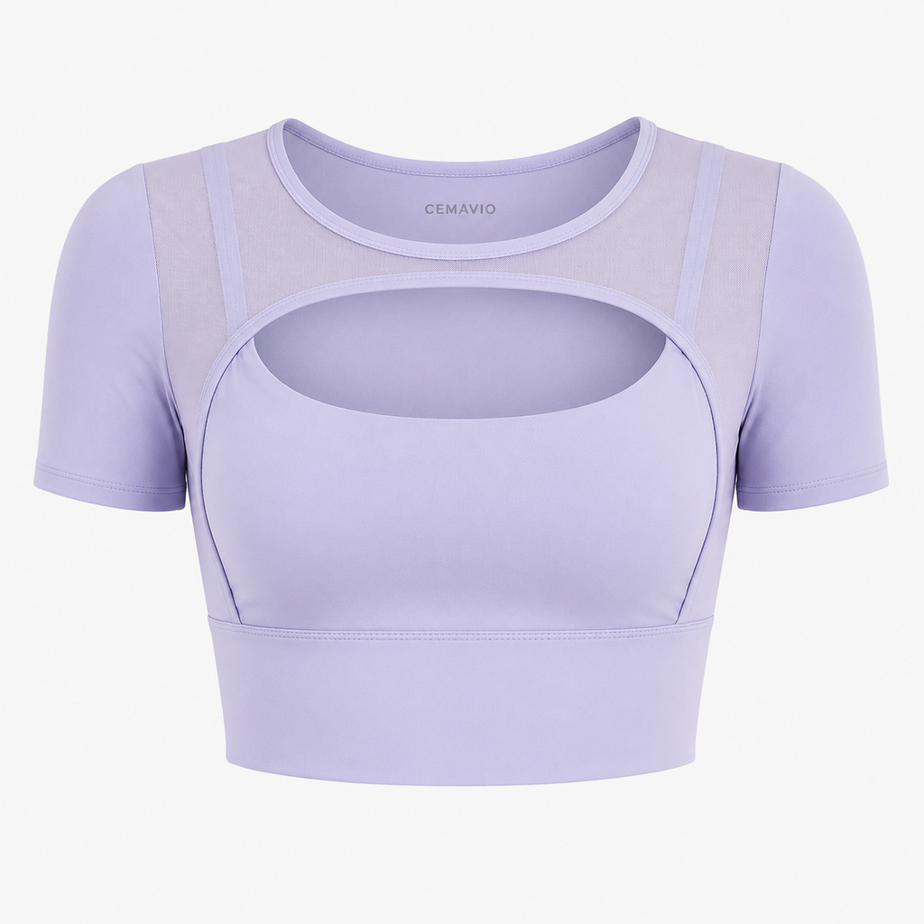 Damen Fitness Top im Layer-Look