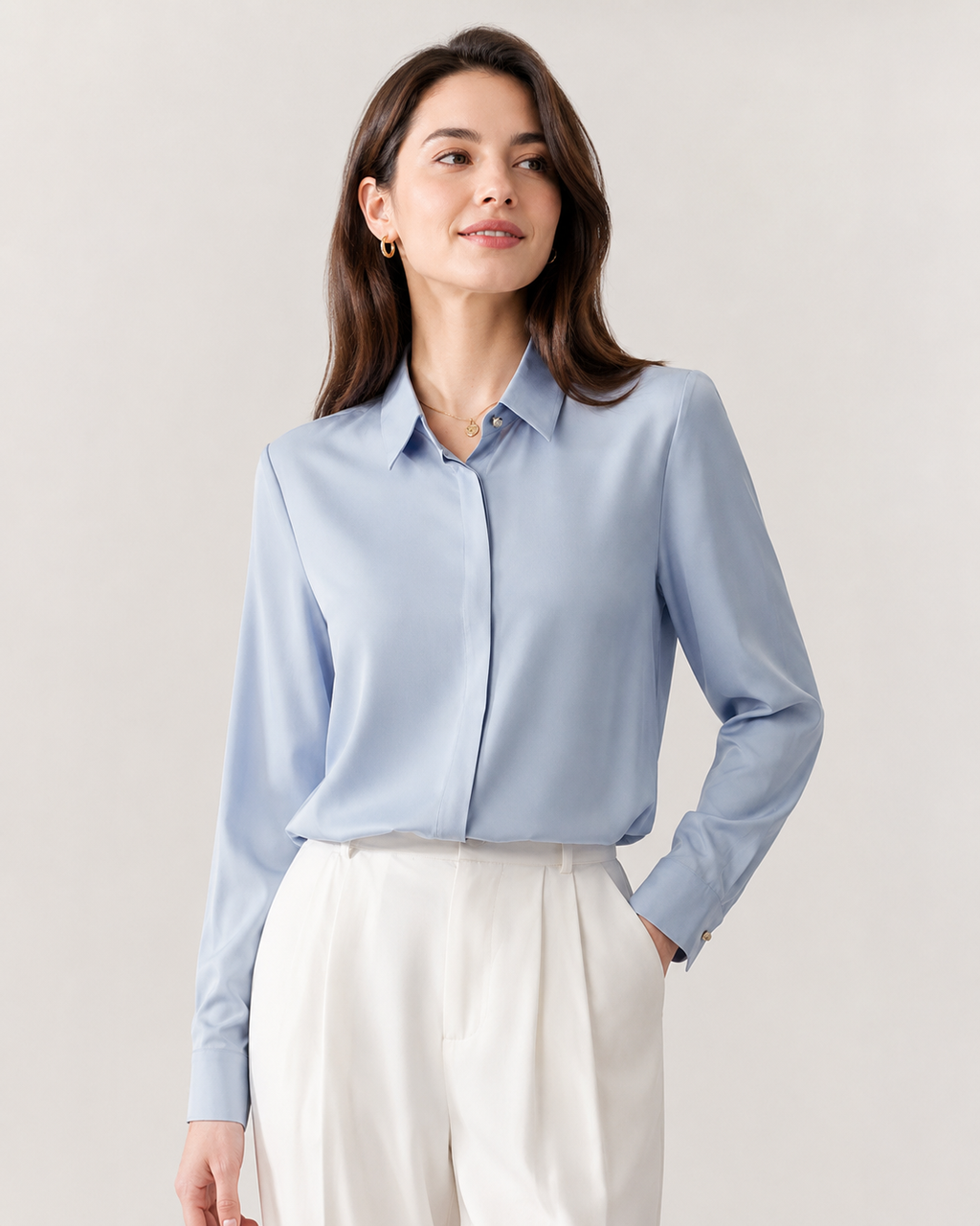 Elegantes Satin-Blusentop für Damen