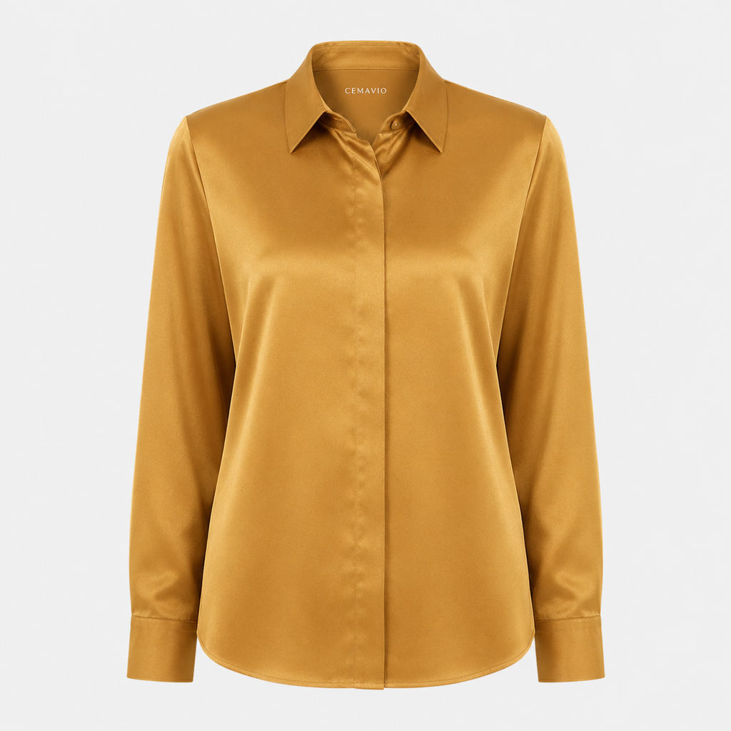 Elegantes Satin-Blusentop für Damen