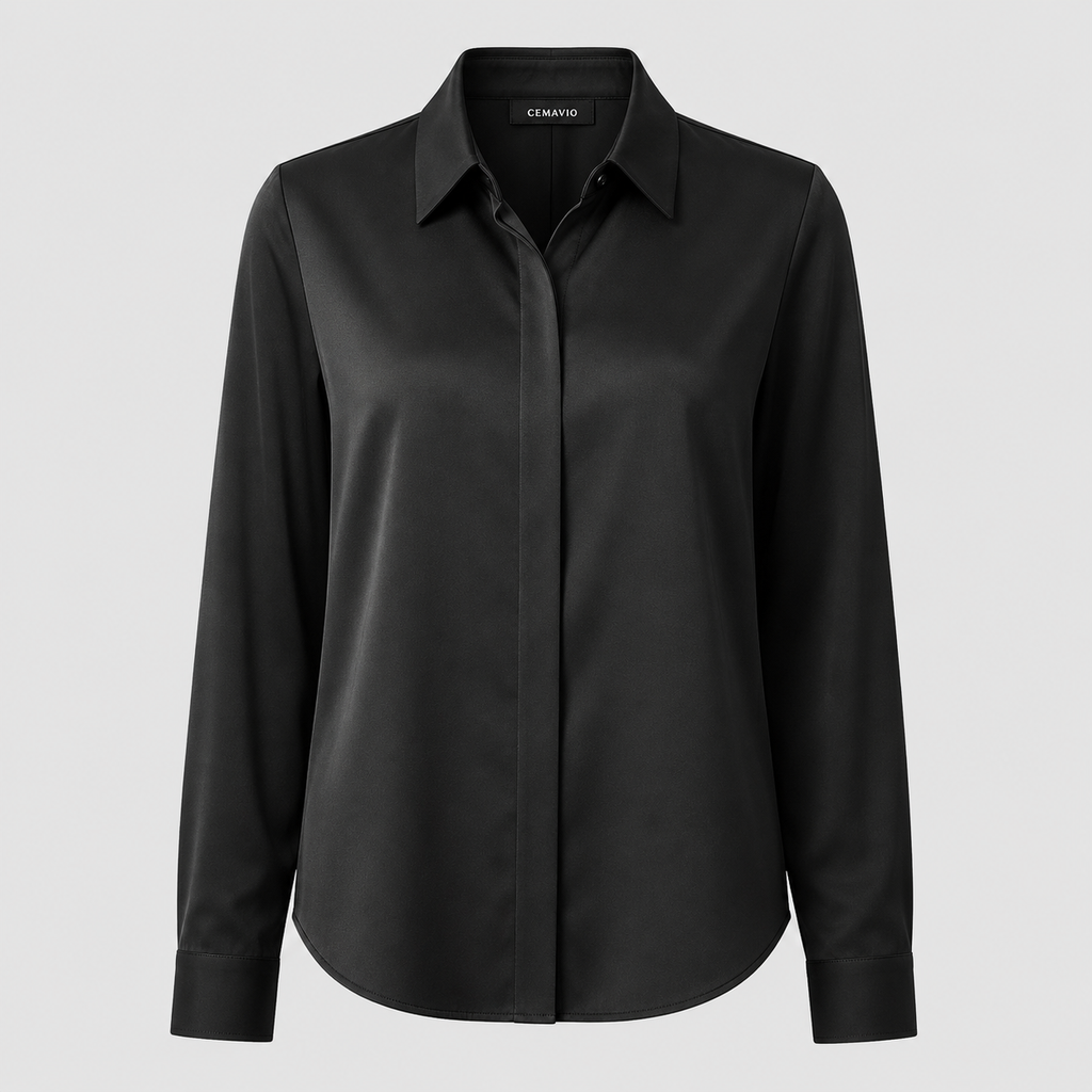 Elegantes Satin-Blusentop für Damen
