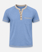 Herren Henley-Shirt – Kurzarm mit Knopfleiste & Vintage-Look