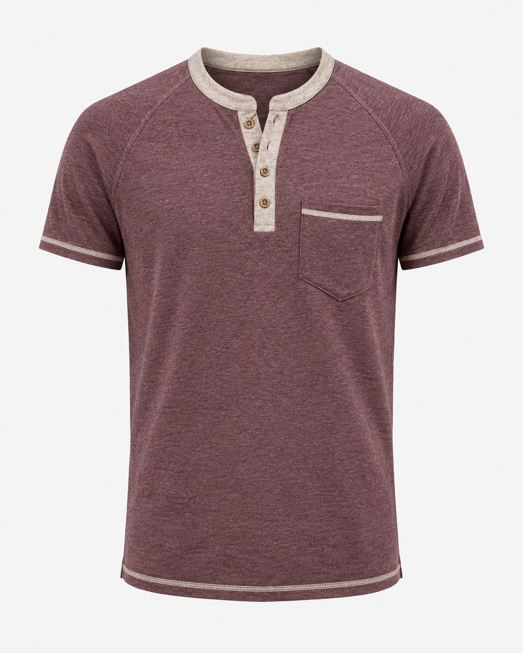 Herren Henley-Shirt – Kurzarm mit Knopfleiste & Vintage-Look