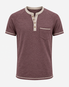 Herren Henley-Shirt – Kurzarm mit Knopfleiste & Vintage-Look