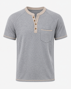 Herren Henley-Shirt – Kurzarm mit Knopfleiste & Vintage-Look
