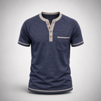 Herren Henley-Shirt – Kurzarm mit Knopfleiste & Vintage-Look