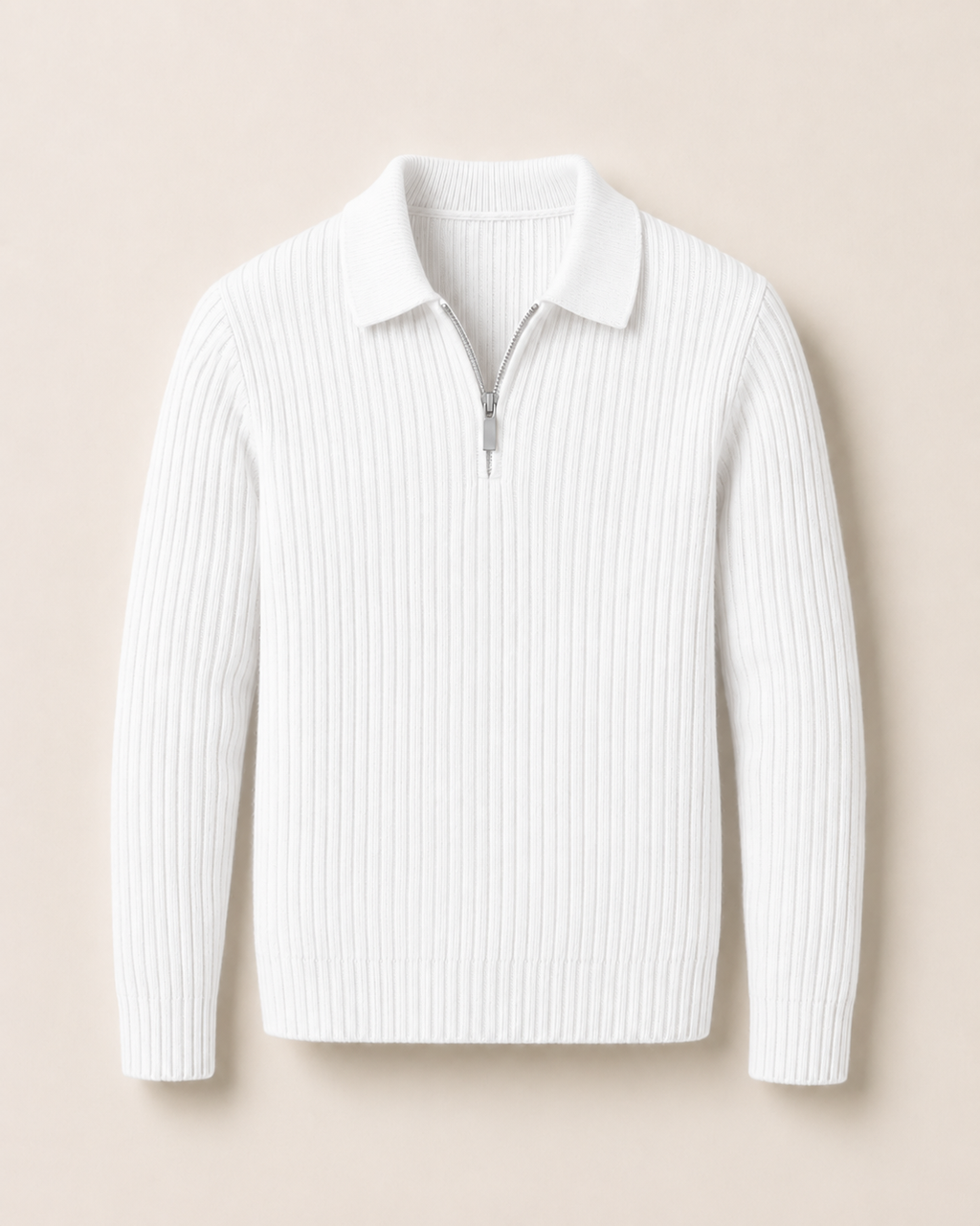 Moderner Herren Strickpullover mit Reißverschluss