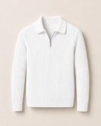 Moderner Herren Strickpullover mit Reißverschluss