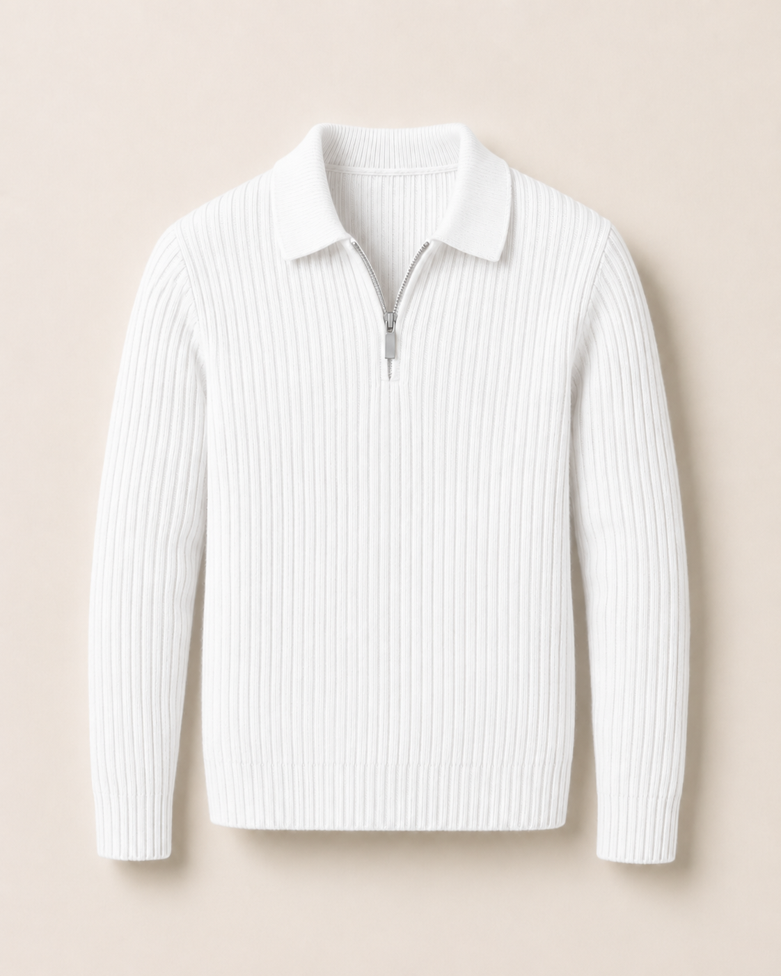 Moderner Herren Strickpullover mit Reißverschluss