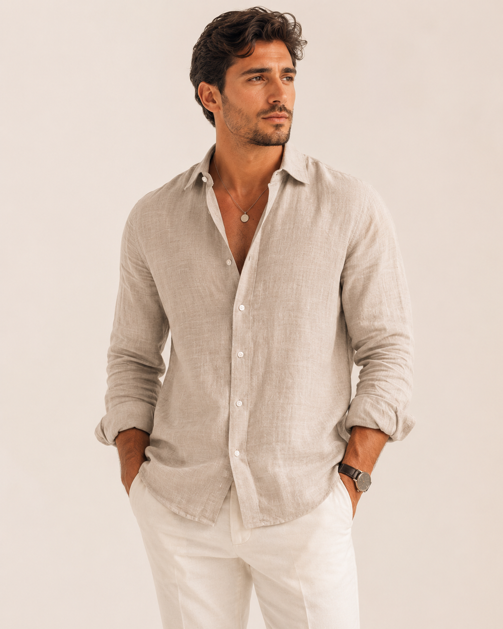 Herren Hawaii-Hemd mit Langarm